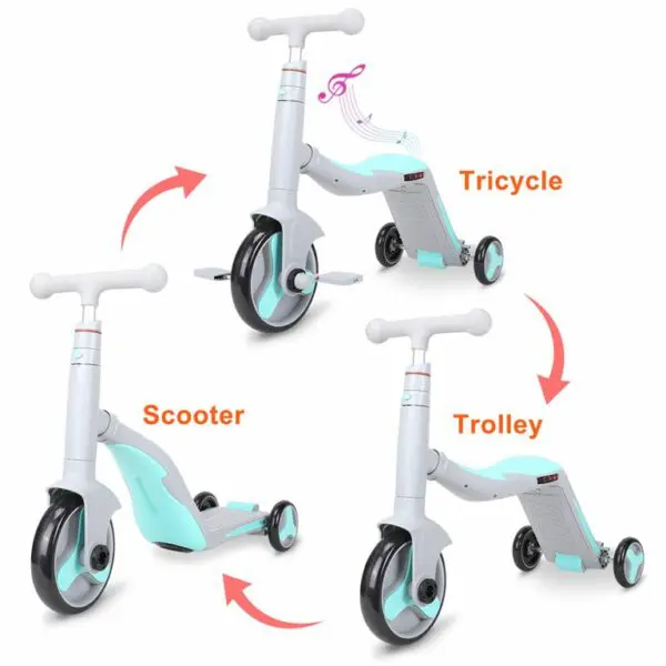 G&C GC-HD868BL : SCOOTER FUN HD 868 3 ΣΕ 1 ΠΟΛΥΜΟΡΦΙΚΟ ΓΚΡΙ/ΓΑΛΑΖΙΟ