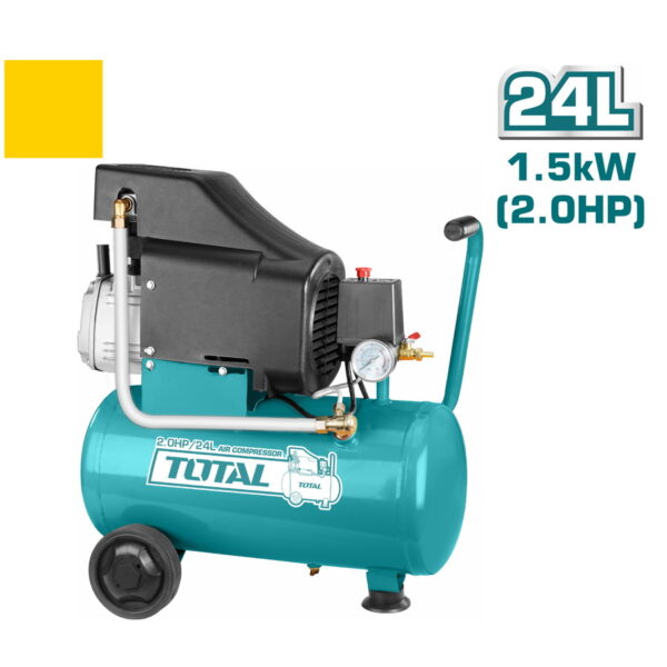 TOTAL TC1202411 : ΑΕΡΟΣΥΜΠΙΕΣΤΗΣ ΛΑΔΙΟΥ 1.5kW / 2HP / 24Lit